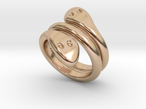 Ring Cobra 22 - Italian Size 22 in 14k Rose Gold Plated Brass