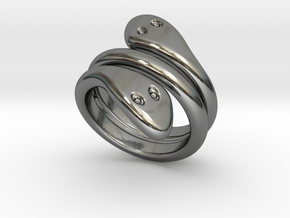 Ring Cobra 24 - Italian Size 24 in Fine Detail Polished Silver