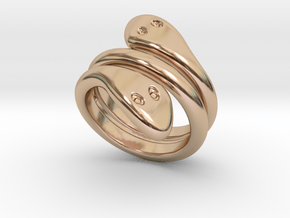 Ring Cobra 24 - Italian Size 24 in 14k Rose Gold Plated Brass