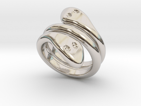 Ring Cobra 24 - Italian Size 24 in Rhodium Plated Brass
