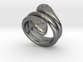 Ring Cobra 25 - Italian Size 25 in Fine Detail Polished Silver