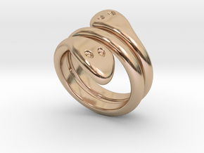 Ring Cobra 27 - Italian Size 27 in 14k Rose Gold Plated Brass