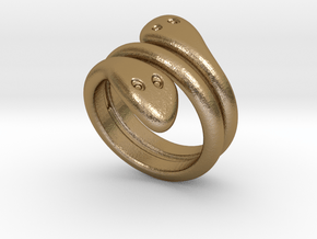 Ring Cobra 27 - Italian Size 27 in Polished Gold Steel