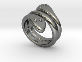 Ring Cobra 28 - Italian Size 28 in Fine Detail Polished Silver