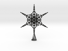 Sparkle Snow Star - Fractal Tree Top - MP3 - M in Black Natural Versatile Plastic