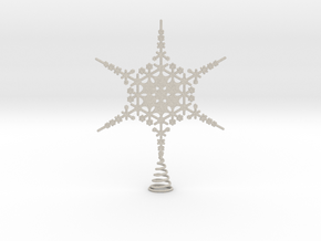 Sparkle Snow Star - Fractal Tree Top - MP4 - M in Natural Sandstone