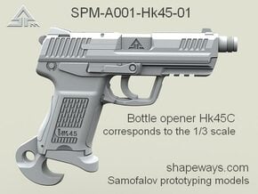 SPM-A001-Hk45-01 H&K 45C Bottle opener in Polished Nickel Steel
