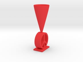 Vase 10 in Red Processed Versatile Plastic