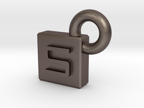 SarcaCraft Keychain - Tiny in Polished Bronzed Silver Steel
