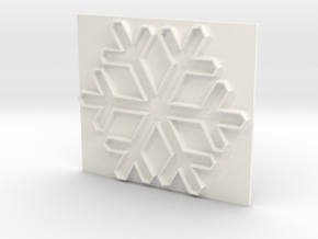 Snowflake1 in White Processed Versatile Plastic