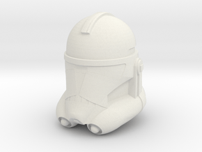 Clone Trooper Helmet 6" in White Natural Versatile Plastic