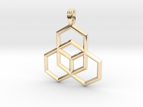 STEP CUBE in 14K Yellow Gold