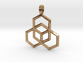 STEP CUBE in Polished Brass