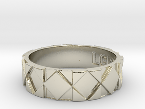 Futuristic Rhombus Ring Size 13 in 14k White Gold