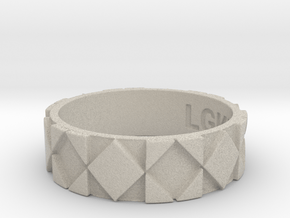 Futuristic Rhombus Ring Size 12 in Natural Sandstone