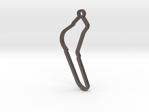 Autodromo Nazionale Monza Key Chain in Polished Bronzed Silver Steel