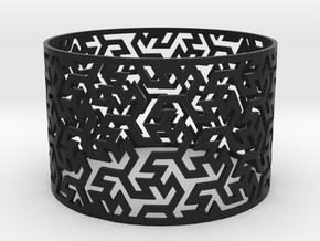 Bracelet Iranian Brickwork 1 in Black Natural Versatile Plastic