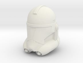 Clone Trooper Helmet 3" in White Natural Versatile Plastic