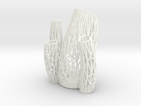 Porifera Vase / Holder Wired (Big) in White Processed Versatile Plastic