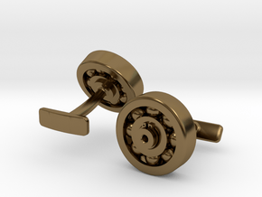 Bearing Cufflink in Polished Bronze