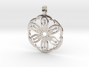 MOON BLOSSOM in Rhodium Plated Brass