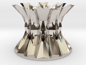 69x89 Snowflake Pencil Holder in Rhodium Plated Brass