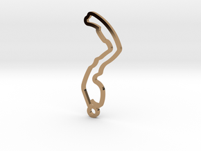 Circuit De Monaco Key Chain in Polished Brass