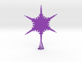 Sparkle Snow Star 2 - Tree Top Fractal - M in Purple Processed Versatile Plastic