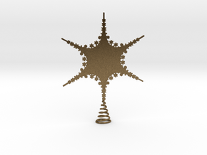 Sparkle Snow Star 2 - Fractal Tree - S in Natural Bronze
