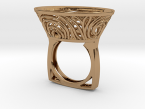 Constantina Contemporary - nest ring  in Polished Brass