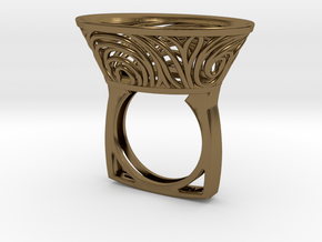 Constantina Contemporary - nest ring  in Polished Bronze