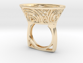 Constantina Contemporary - nest ring  in 14k Gold Plated Brass