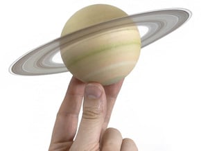 Saturn - separate planet for scale solar system in Full Color Sandstone