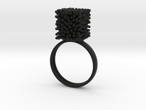 Constantina Architectural Coral Ring in Black Natural Versatile Plastic
