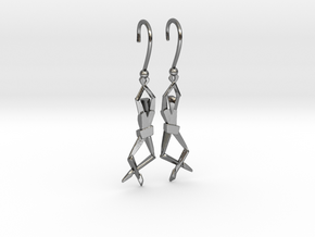 HUMANIS ALPHA ::: EARRINGS in Fine Detail Polished Silver