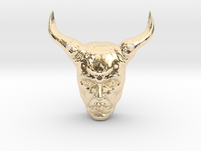 DevilPendant in 14k Gold Plated Brass