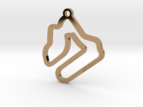 Sebring Raceway Key Chain in Polished Brass