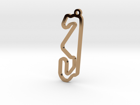 Circuit De Catalunya Key Chain in Polished Brass