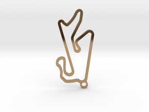 Dubai Autodrome Key Chain in Polished Brass