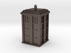 Tardis  in Polished Bronzed Silver Steel