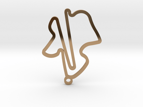 Sepang International Circuit Malaysia Key Chain in Polished Brass