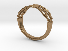 Celtic Weave Ring in Natural Brass