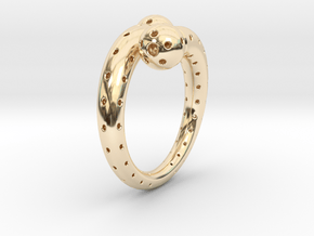 Twisted Sphere Ring in 14K Yellow Gold