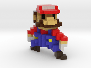 Super Voxel Mario in Full Color Sandstone