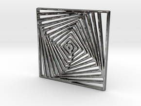 Twist Illusion Pendant in Polished Silver