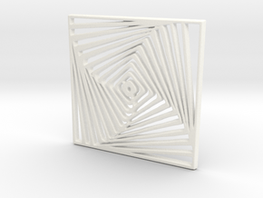 Twist Illusion Pendant in White Processed Versatile Plastic