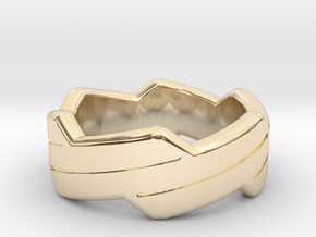 Happy ring in 14k Gold Plated Brass