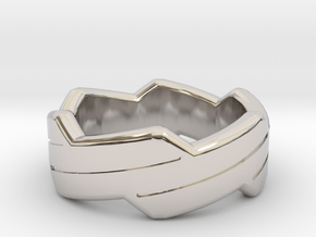 Happy ring in Rhodium Plated Brass