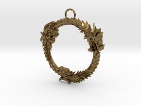 Elder Scroll Pendant Slot in Polished Bronze