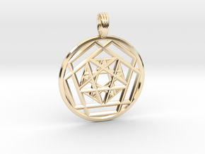 CRYSTAL PERSPECTIVE in 14k Gold Plated Brass